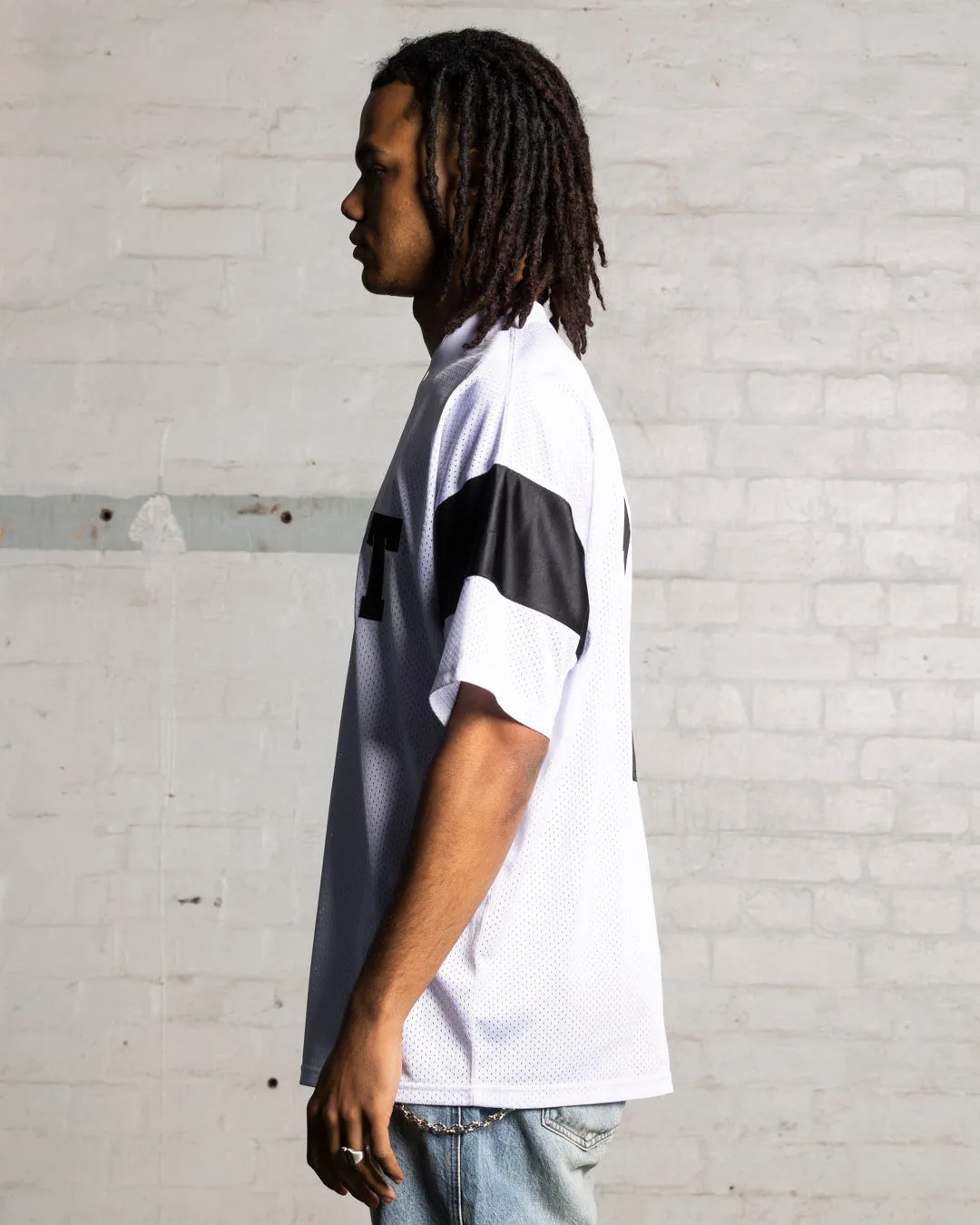 Saint Morta Union Mesh Boxy T-Shirt White/Black