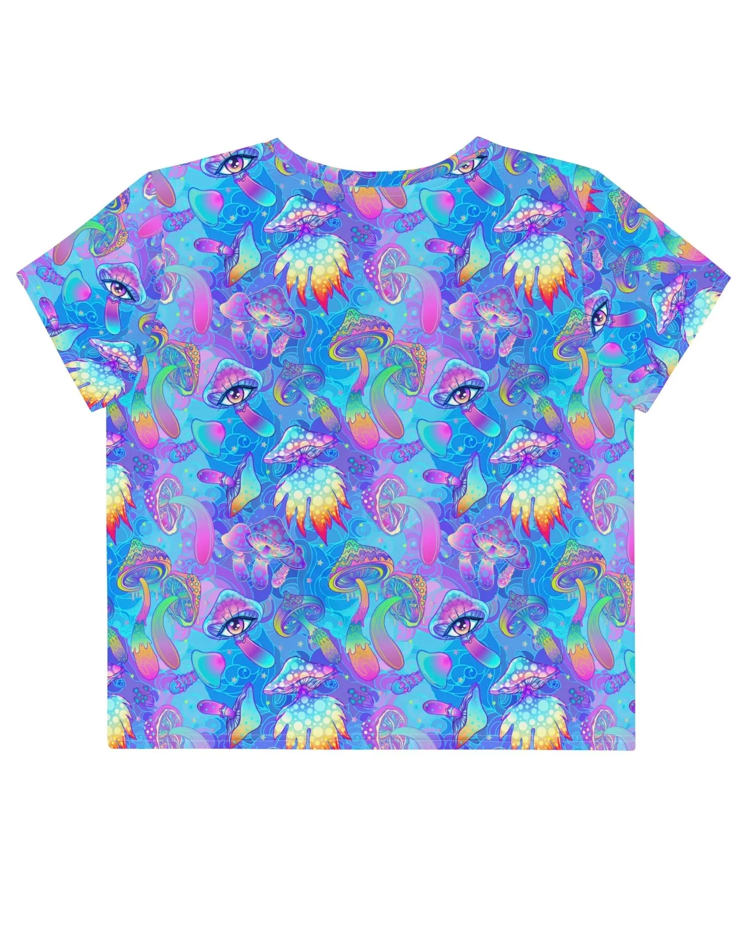 Shroomin Blue Crop Tee