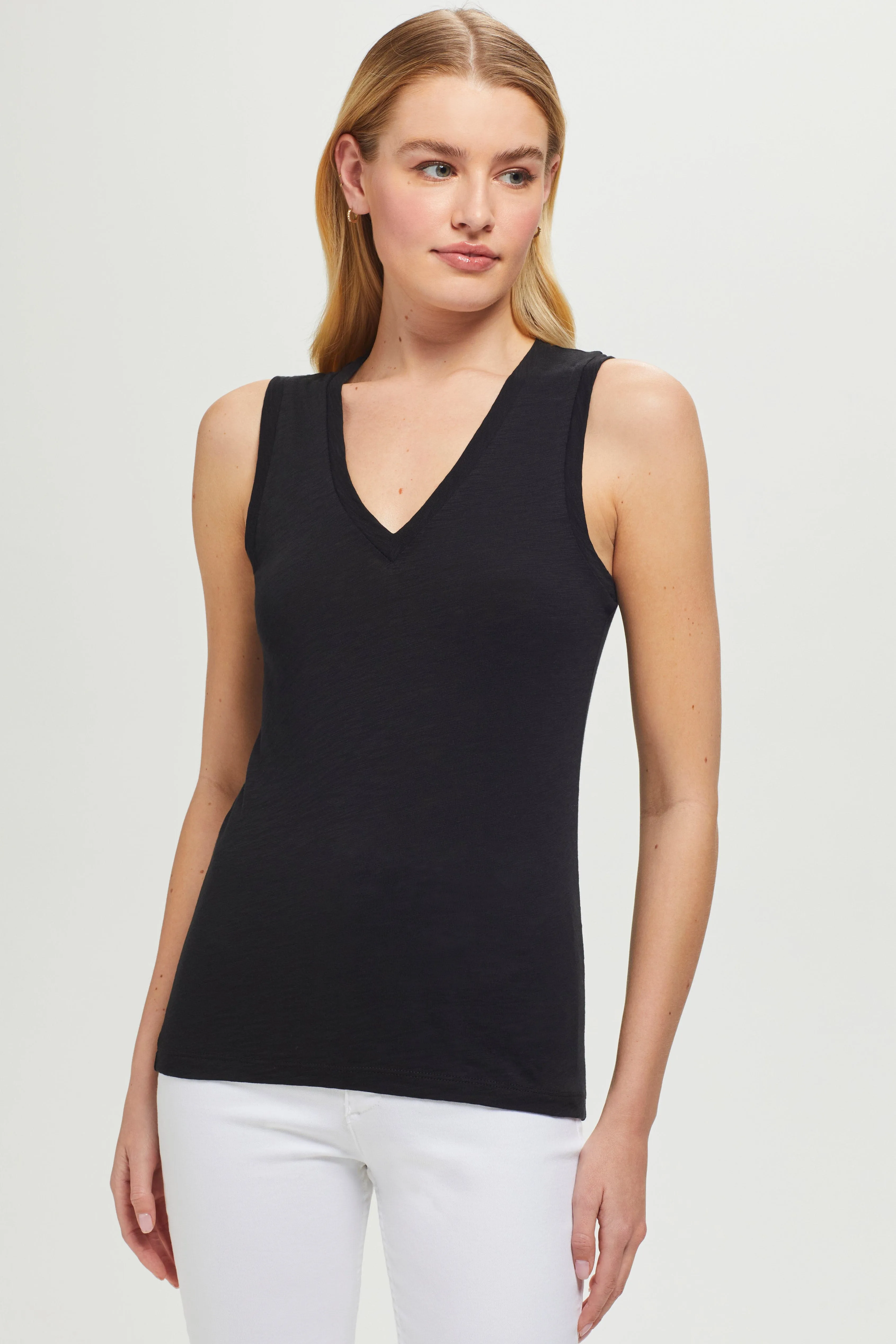 Signature Slub V Neck Tank