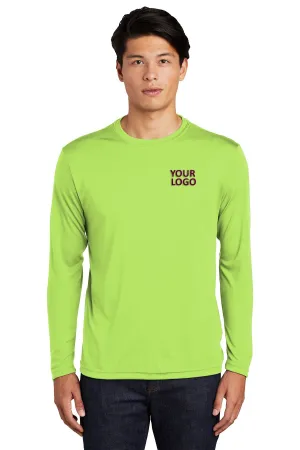 Sport-Tek Long Sleeve PosiCharge Custom Competitor Tee's, Lime Shock