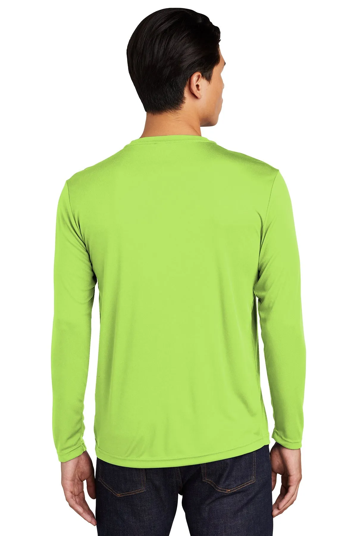 Sport-Tek Long Sleeve PosiCharge Custom Competitor Tee's, Lime Shock