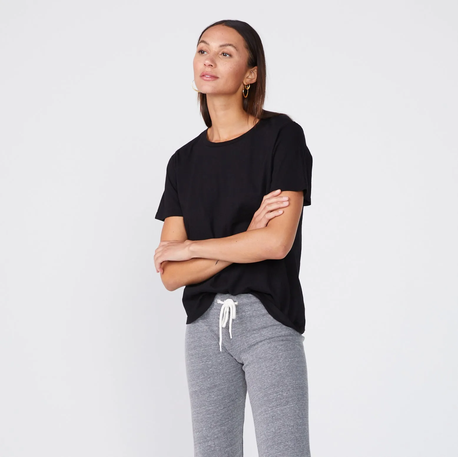 Super Fine Jersey Oversized Crew Neck Tee