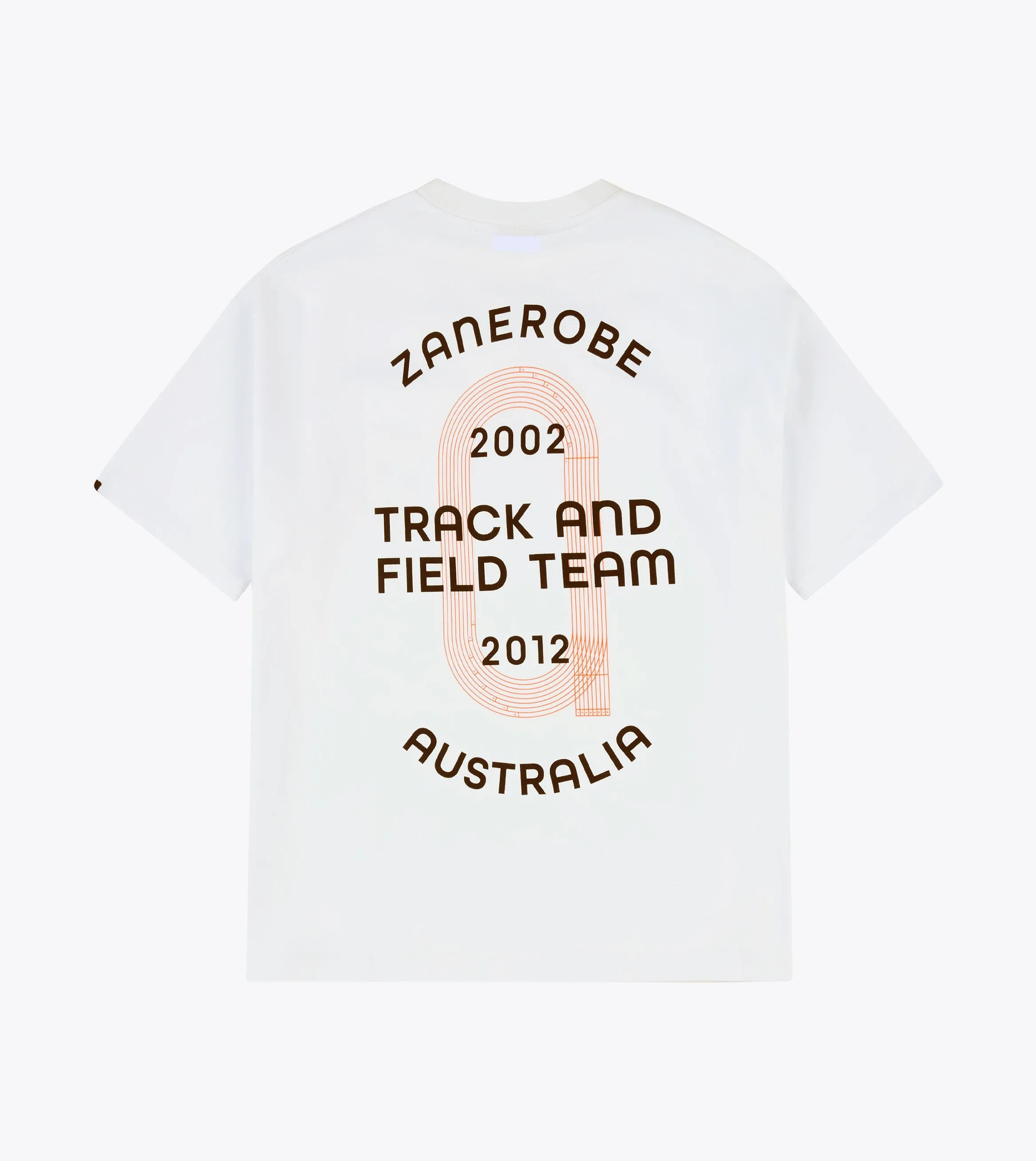 Track Team Box Crop Tee White