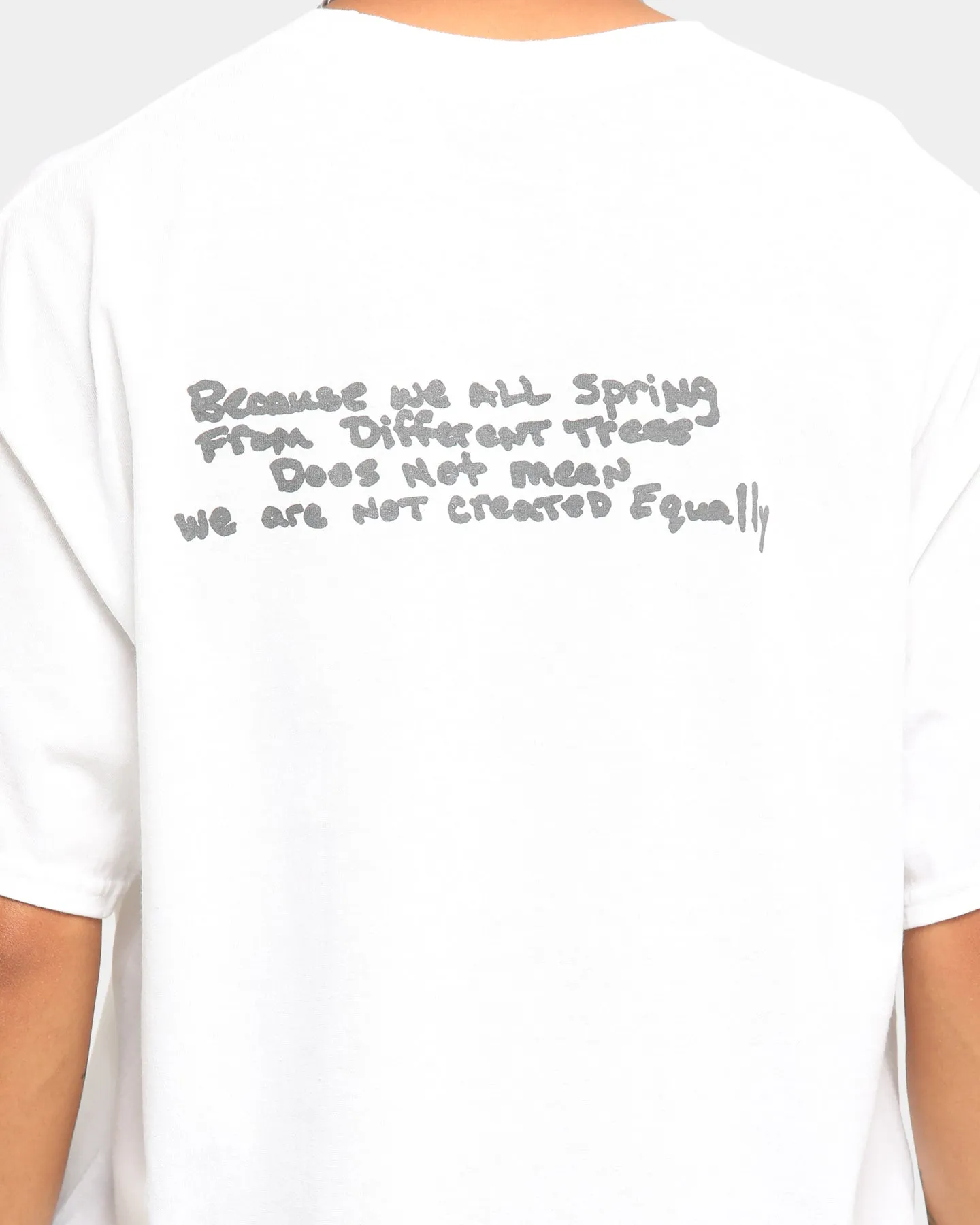 Tupac Social Message Short Sleeve T-Shirt White