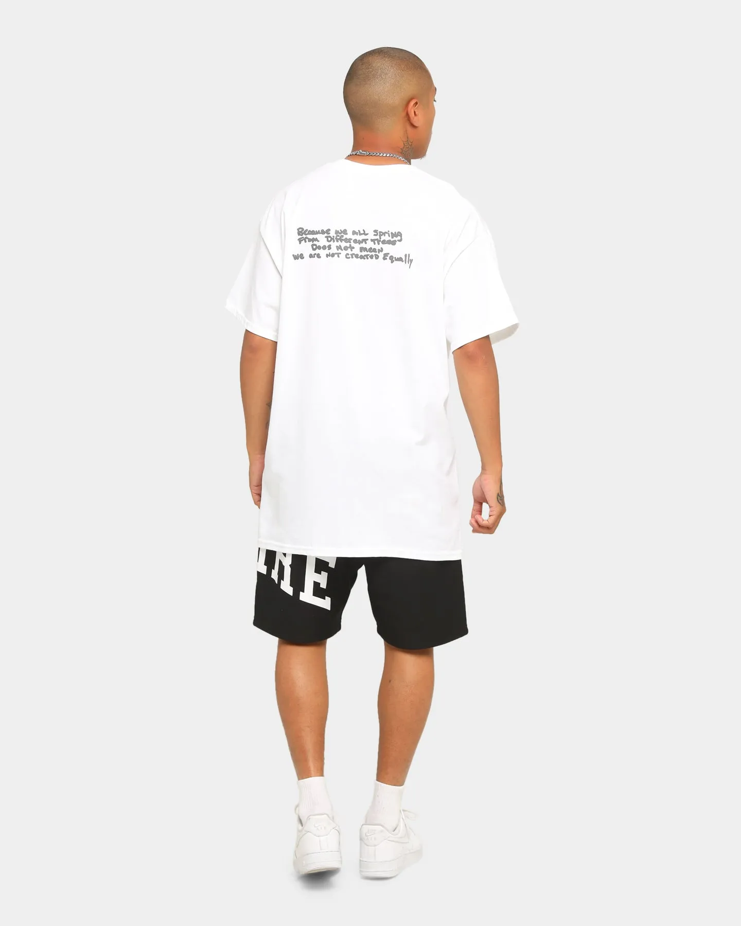 Tupac Social Message Short Sleeve T-Shirt White