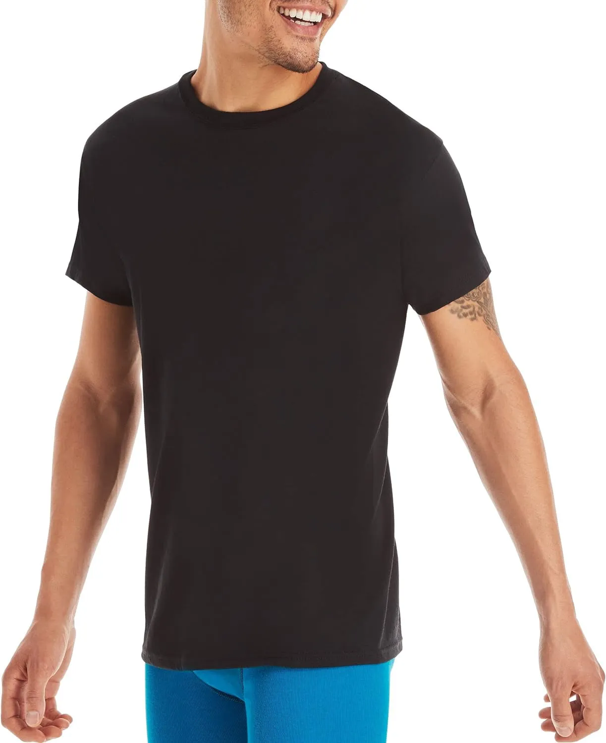 Ultimate Comfort Men's Moisture-Wicking Cotton Crew Tee Undershirts - Available in Multi-Packs!