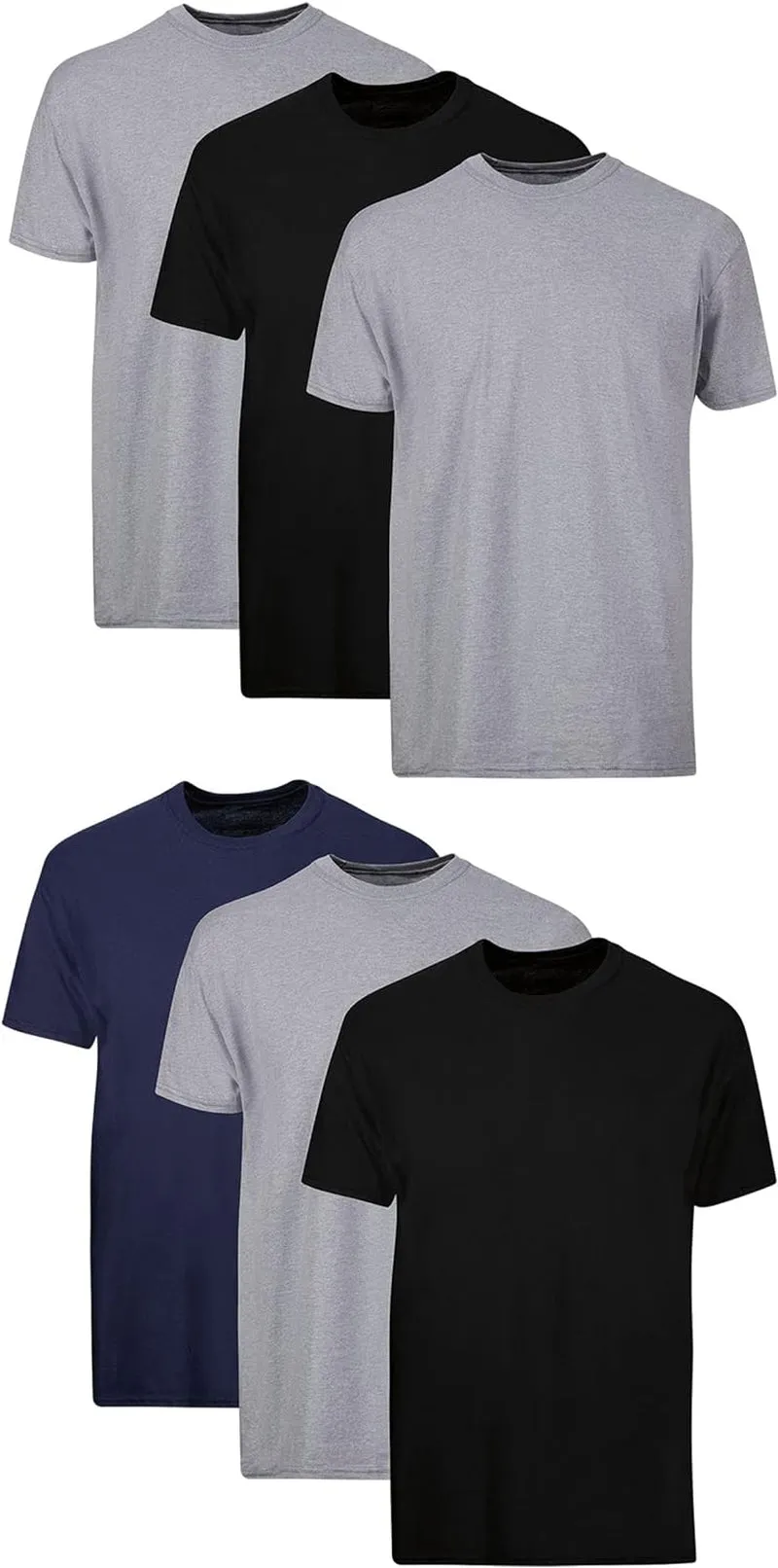 Ultimate Comfort Men's Moisture-Wicking Cotton Crew Tee Undershirts - Available in Multi-Packs!