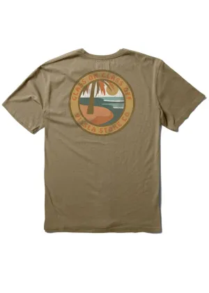 Vissla Glass On Glass Off SS Tee-Dark Khaki