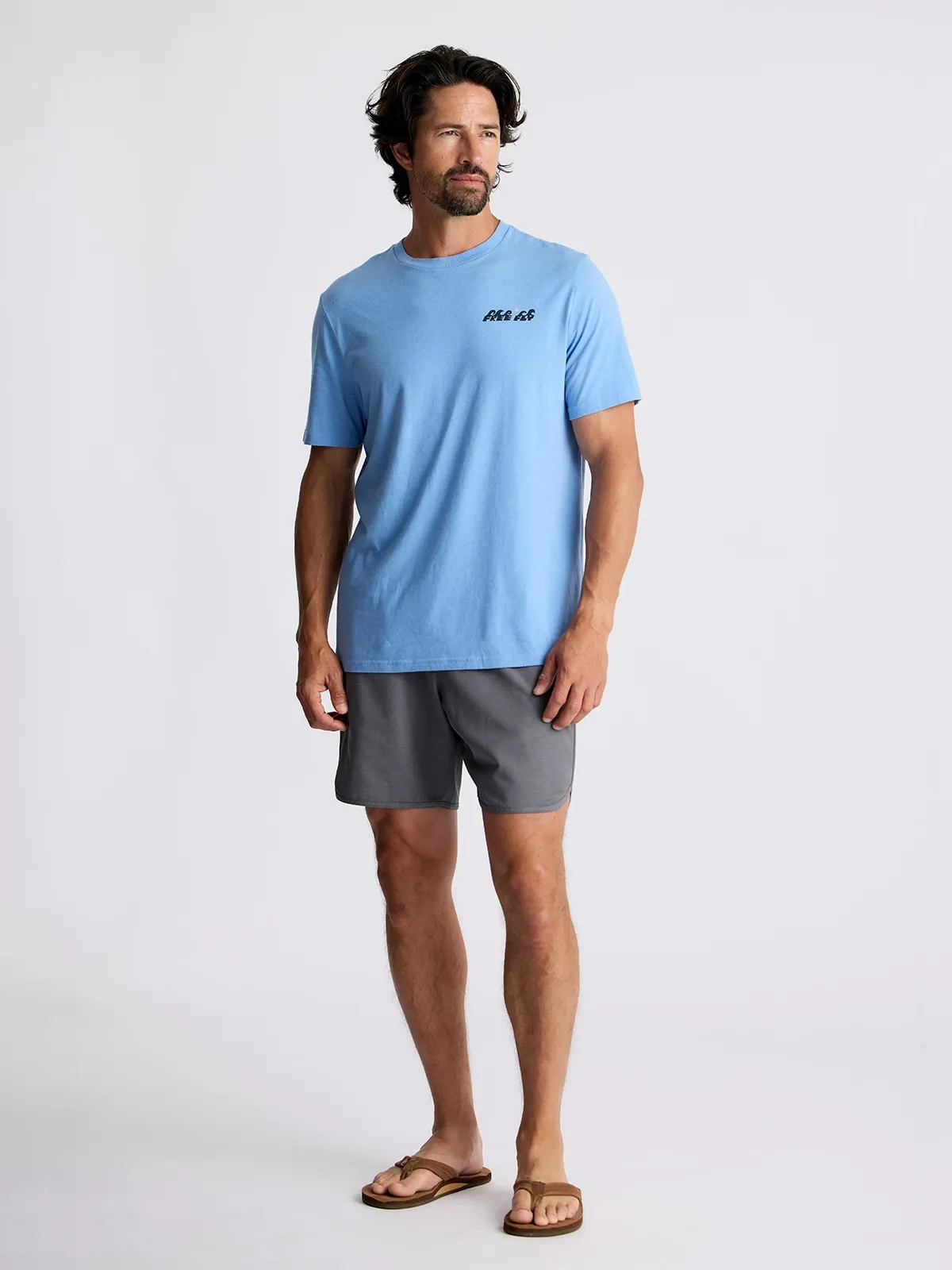 Voyager Tee - Heather Ocean Blue