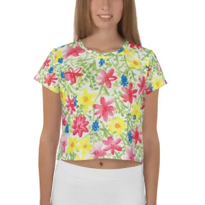 Wildflower Print Crop Tee